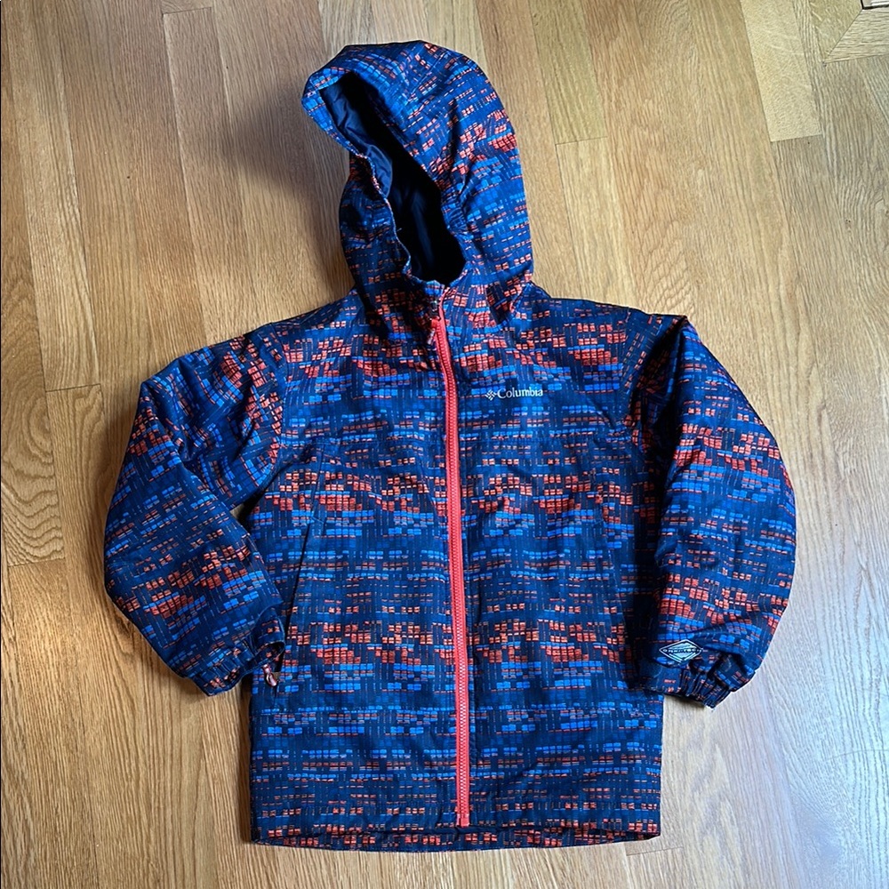 Columbia Youth Patterned Blue and Red winter coat